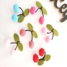 Hobiceyiz Ponpon Kiraz 10 Adet Fuşya Renk