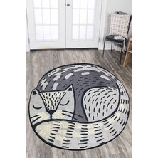 Chilai Home Cess Çap Dekoratif Marka Yıkanabilir Kaymaz Taban Halı Djt 120 x 120