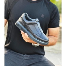 BLACK CEKEL 0496 HAKİKİ DERİ ERKEK SNEAKER SİYAH