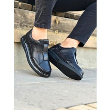 BLACK CEKEL 0496 HAKİKİ DERİ ERKEK SNEAKER SİYAH