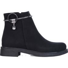 Moda Ayakkabı23 Moda Ayakkabı 160 Siyah Kadın Düz Bot Ayakkabı