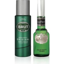 Brut Erkek Bakım Seti Madalyon Plexi Parfüm Edt 100 ml, Deodorant 200 ml