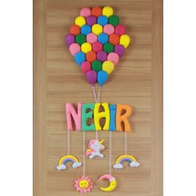 Renkli Hayallerim Nehir Isimli Balonlar Bebek ve Hastane Odası Kapı Süsü