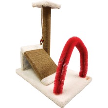 Just Cheap Store Fırçalı ve Rampalı Kedi Tırmalama Tahtası ve Oyun Platformu