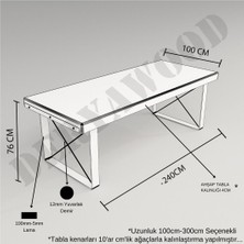 Deryawood Masif Ahşap Toplantı MASASI100CM-260 cm