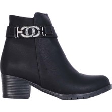 Moda Ayakkabı 157 Siyah Kadın Topuklu Bot Ayakkabı