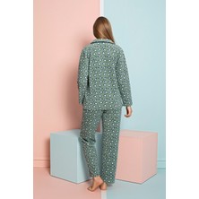 Kadın Kışlık Welsoft Peluş Polar  Düğmeli Pijama Takımı