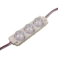 Demir Led 3 Mercekli 3030 Reklamcı Modül Beyaz 12 Volt 3 Watt (10 Adet)