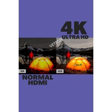 Vetech 4K HDMI Kablosu Hdtv 2.0V Oyuncu Bilgisayarı, Playstation, Xbox, Notebook Için