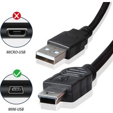 Leonpro 5 Metre Mini USB Kablo 5 Metre Araç Kamera Kablosu 5 Metre Navigasyon Kablosu