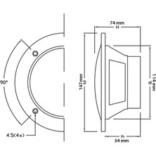 Marin Hoparlör Beyaz 15CM 80 Watt