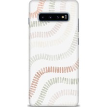 Samsung Galaxy S10 Plus Kılıf Hd Baskılı - Renkli Mozaik + 9h Nano Ekran Koruyucu