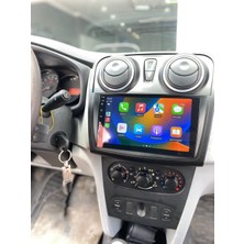 Navecron Dacıa Sandero 2013-20 Uyumlu Androıd Multimedya Gerçek 2/32 Kablosuz Carplay Geri Görüş Kameralı