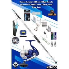 Kudos Avatar 400CM 150GR Kendo Oceancast 8000 Tam Takım Surf Olta Seti