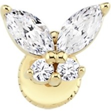 Altın Markiz Kelebek Helix Piercing
