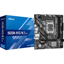 Asrock H610M-HVS/M.2 R2.0 Ddr4 HDMI Pcıe 4.0 1700P Matx Anakart