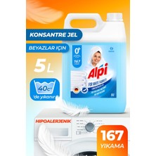 Alpi White Yıkama Jel Deterjan Beyaz Giysiler İçin 167 Yıkama 5 lt