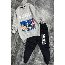 Koçak Kids Yeni Sezon Sonic Desenli Gri Renk Erkek Çocuk Eşofman Takım