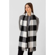 REMSA Püsküllü Buklet Atkı Şal 40X210 cm 1291 Siyah