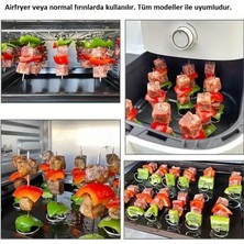 Aksesuar360 Airfryer Şiş -Tüm Airfryer Modelleri ile Uyumlu 316 Paslanmaz Çelik Şiş-Airfryer Aksesuarı