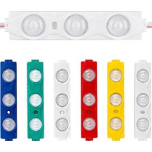 Demir Led 3 Lensli Modül Led Gün Işığı 12 Volt 1.2 Watt 2835 ( 10 Adet )