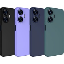 ZORE Realme C55 Kılıf Zore Mara Laaakan Kapak-Koyu Yeşil