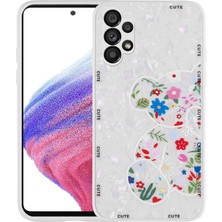 ZORE Galaxy A13 4g Kılıf Desenli Sert Silikon Zore Mumila Kapak-White Bear