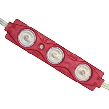 Rohs 3 Lensli Modül Led Kırmızı 12 Volt 1.2 Watt 2835 ( 10 Adet )