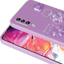 ZORE Galaxy A50 Kılıf Kabartma Figürlü Parlak Zore Toys Silikon Kapak-Pembe