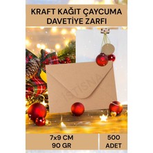 İstisna 500 Adet 7X9CM Kahverengi Çaycuma Kraft Zarf Düğün Davetiye Lüks Tebrik Kartı Mektup Mühür