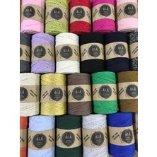 Pamuk Makrome Ipi 2mm Cotton Zincir Makrome Çanta Ipi Supla Ipi Koton Ip 250 Gram Lacivert