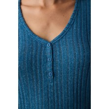Penti Cozy Time Green Petrol Yeşili Pantolon Pijama Takımı