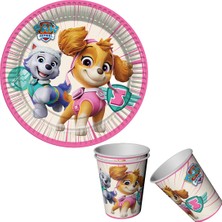 Kidspartim Paw Patrol Skye Temalı Karton Tabak Bardak 8 Li