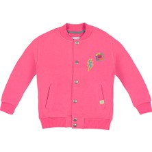 BEETLEBEEZ Kız Çocuk Bisiklet Yaka Fermuarlı Ceket / Sweatshirt - Pembe