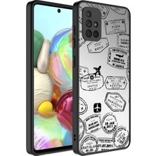 ZORE Galaxy A71 Kılıf Aynalı Desenli Kamera Korumalı Parlak Zore Mirror Kapak-Seyahat