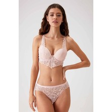 Pierre Cardin 4737 Balenli Soft Pushup Sütyen Külot Takım-Pudra