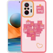 ZORE Xiaomi Redmi Note 10 Pro Kılıf Zore M-Fit Desenli Kapak-Love Story No2