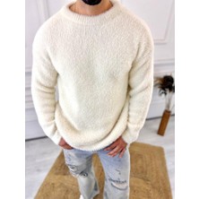 Kazak Oversize Tüylenmez Polar Kazak Bol Kesim Naturel Pamuk Rahat Kesim Salaş Peluş Kazak