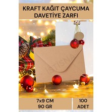 İstisna 100 Adet 7X9CM Kahverengi Çaycuma Kraft Zarf Düğün Davetiye Lüks Tebrik Kartı Mektup Mühür