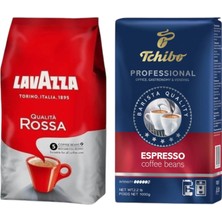 Tchibo Profesional Espresso Çekirdek Kahve 1 Kg+Lavazza Qualita Rossa Çekirdek Kahve 1 kg