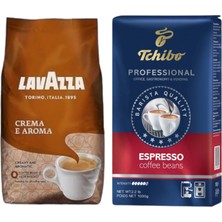 Tchibo Profesional Espresso Çekirdek Kahve 1 Kg+Lavazza Crema E Aroma Çekirdek Kahve 1 kg