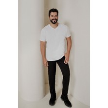 Altınyıldız Classics Erkek Siyah Ekstra Slim Fit Dar Kesim Rıss Pamuklu Esnek Denim Jean Kot Pantolon