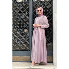 Heddy & Nurcan Çetin Nurcan Çetin Abaya Takım 7638 Lila