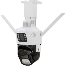 O-Kam 6015 3mp+3mp 21 Ledli Dual Ledli Çift Lensli Hareketli Gece Renkli Sesli Ptz Wifi Güvenlik Kamerası