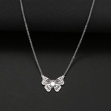 Gümüşcüm Kelebek Figürlü Gümüş Kolye