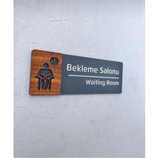 Yönline Ceviz Serisi Bekleme Salonu Kapı Isimliği