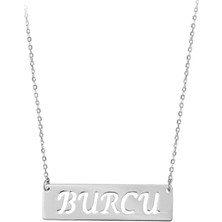 Gümüşcüm Kişiye Özel Lazer Kesim Isimli Gümüş Kolye