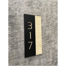 Yönline Elegant Serisi Mat Siyah Pleksi Kapı Numarası Hafif ve Dayanıklı Malzeme ile Şık Tasarım