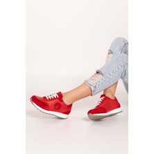 Gondol Içi Dışı Hakiki Deri Anatomik Taban Spor Ayakkabı GND.20710 - Kırmızı - 40