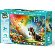 Art Puzzle Art Çocuk Kelebeklerin Misafiri 25 Parça Puzzle